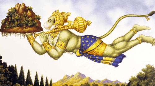 Mountain Lord Hanuman airliftedLord Hanuman airlifted
