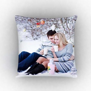 Personalized Photo Satin 100 TC Pillow/Cushion- White