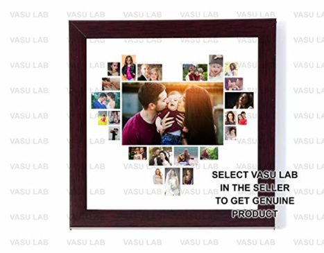 Personalised photo collage heart-shaped love shaped photo frame