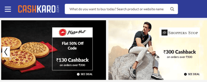 cashback sites - online shopping