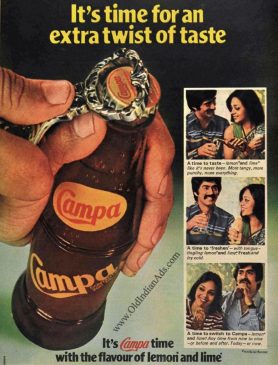 Old Indian Ad - 1979 campa cola ad