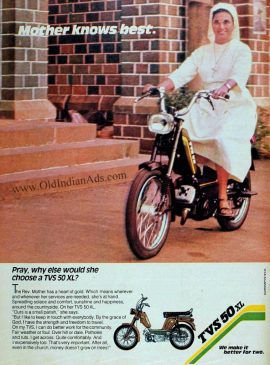 Old Indian Ad - 1985 TVS XL 50 ad