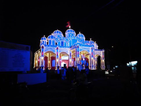 A decorated Ganesha Pandal in Pune