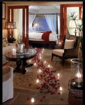 Turn your bedroom into a romantic getaway.