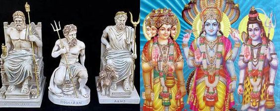 holy trinity of hindu and greek mythology