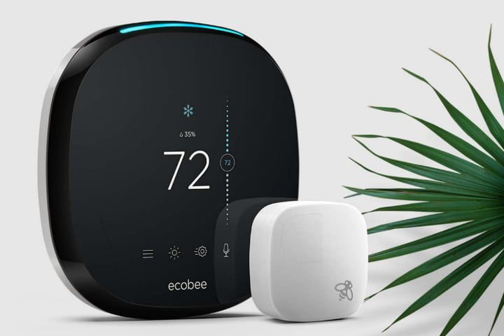 ecobee4 smart thermostat with built in alexa room sensor included