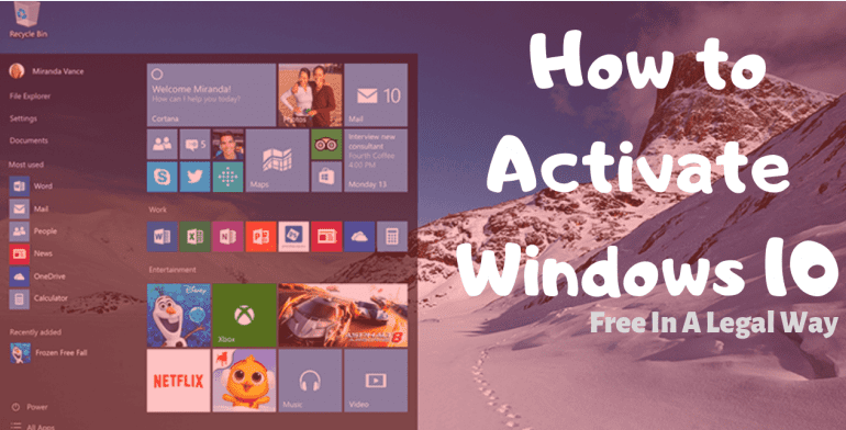 How to activate windows 10
