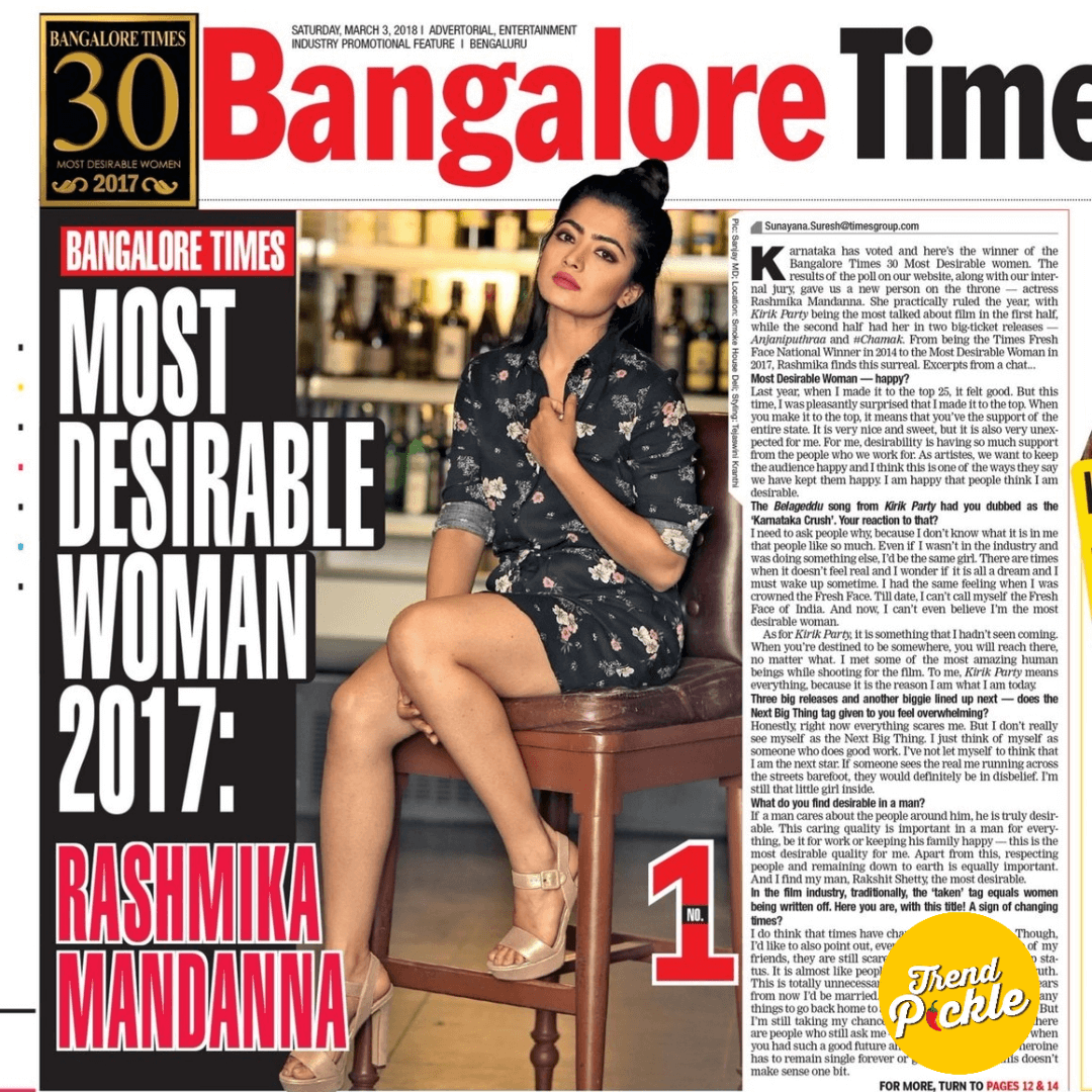 Bangalore Times Most Desirable Women 2017